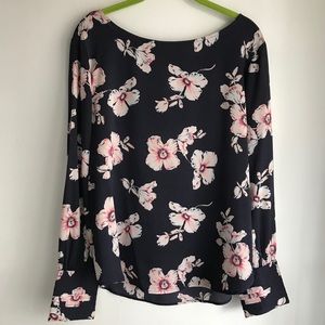 Ann Taylor Floral Long Sleeve Blouse